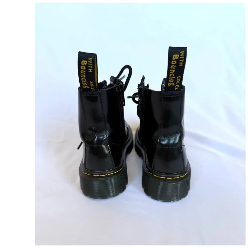 Junior 1460 Pascal Bex Dr. Martens Boots, Black Patent Leather, Toddler, Kid, 11